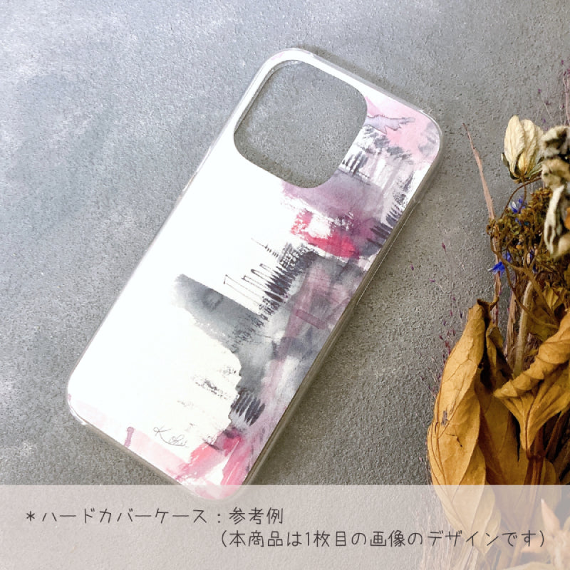 全機種対応 花柄クリアスマホケース iPhone・Android対応 ブラウン｜温かみのある洗練されたデザイン 耐衝撃 Flowery Dance Brown | Kohii