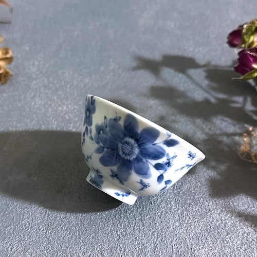 九谷焼　楕円皿　九谷焼　染付　花舞　リボン　陶磁器　【予約商品】