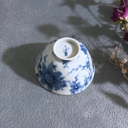 九谷焼　楕円皿　九谷焼　染付　花舞　リボン　陶磁器　【予約商品】