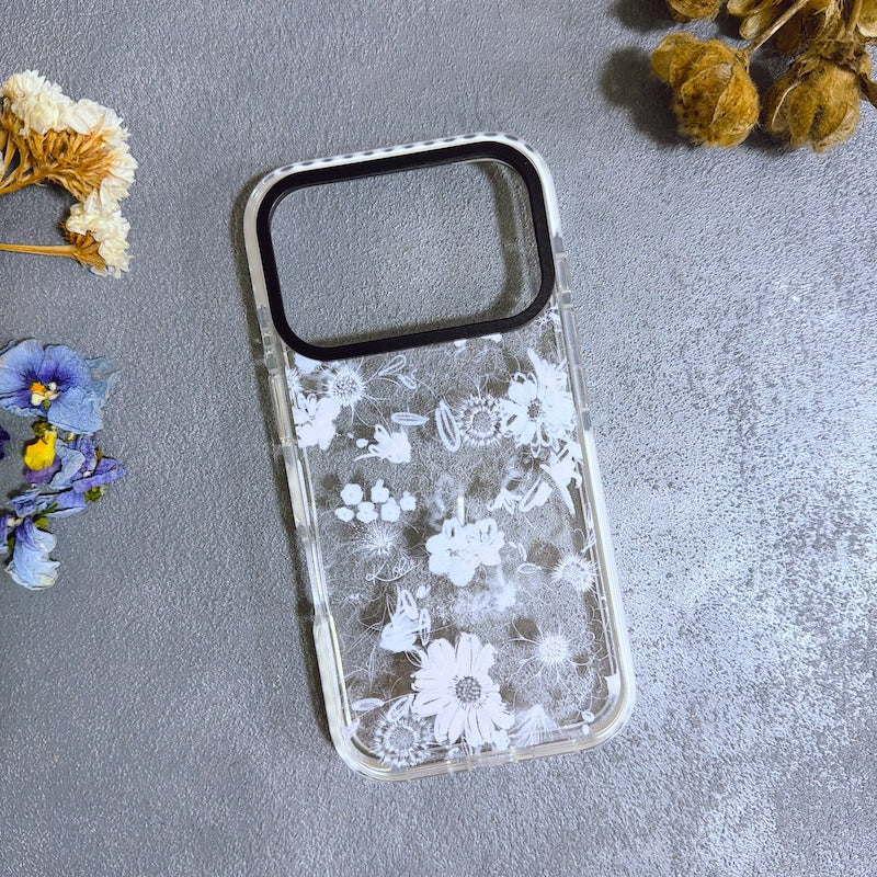 iPhoneケース 花柄クリアスマホケース ライトピンク｜やわらかく大人可愛いデザイン 耐衝撃 Flowery Dance | Kohii クッションカバー