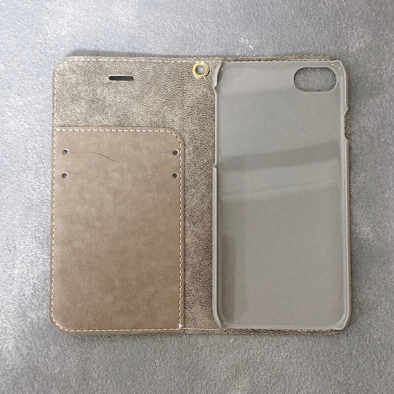 iPhoneケース 花柄手帳型スマホカバー ピンクグレージュ｜やわらかく大人可愛いデザイン 耐衝撃 Flowery Dance | Kohii