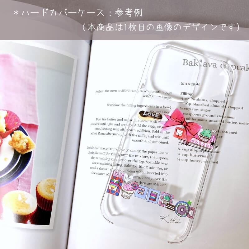 全機種対応 花柄クリアスマホケース iPhone・Android対応 ネイビー｜トラッドで落ち着きのあるデザイン 耐衝撃 Flowery Dance Navy | Kohii