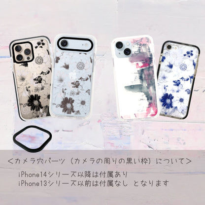iPhoneケース 花柄クリアスマホケース ライトピンク｜やわらかく大人可愛いデザイン 耐衝撃 Flowery Dance | Kohii クッションカバー